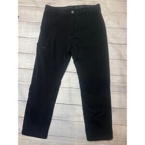 Gerry Men’s Black Fleece-Lined Softshell Pants 32x30 Adjustable Hem Excellent